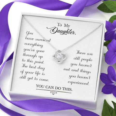 Sentimental Love Knot Necklace for Daughter | Custom Heart Design