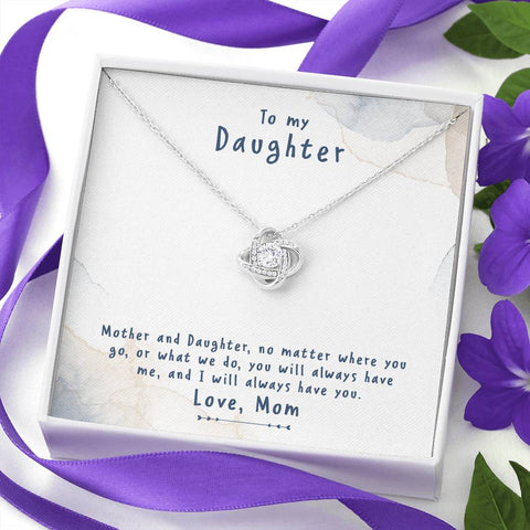 Love Knot Necklace for Daughter | Custom Heart Design