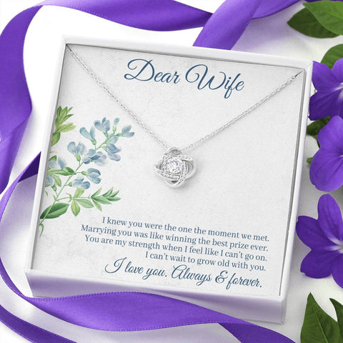 Love Knot Necklace for Wife Wedding Gift | Custom Heart Design