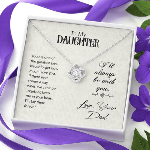 Sentimental Love Knot Necklace for Daughter | Custom Heart Design