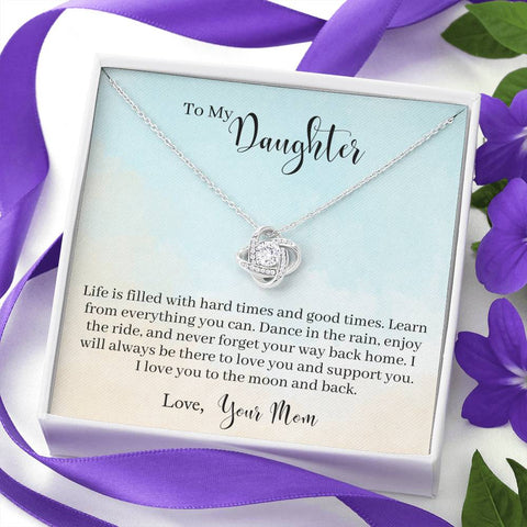 Love Knot Necklace for Daughter From Mom | Custom Heart Design