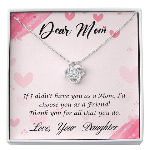 Love Knot Necklace for Mom From Daughter | Custom Heart Design
