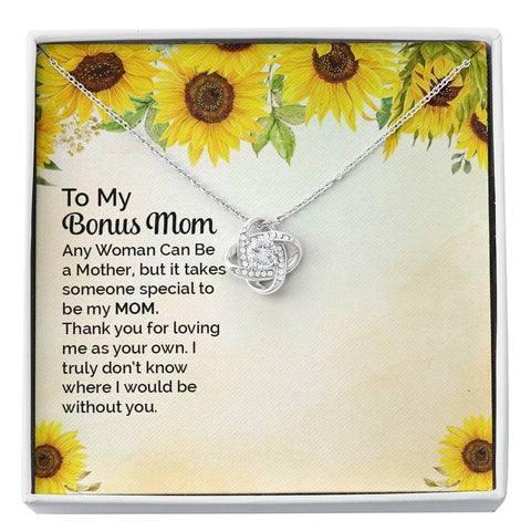 Love Knot Necklace for Bonus Mom | Custom Heart Design