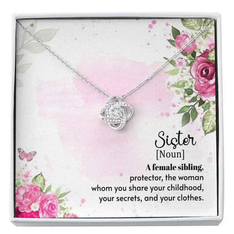 Love Knot Necklace for Sister | Custom Heart Design