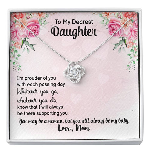 Love Knot Necklace for Daughter From Mom | Custom Heart Design