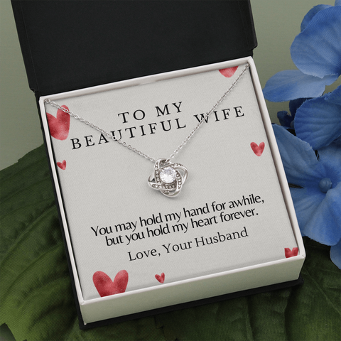 Love Knot Necklace For Wife | Custom Heart Design
