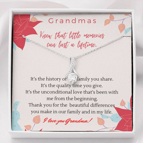 Alluring Beauty Solitaire Necklace for Grandma | Custom Heart Design