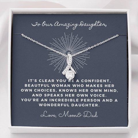 Alluring Beauty Solitaire Necklace for Daughter | Custom Heart Design