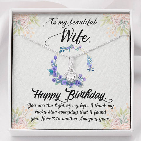Alluring Beauty Solitaire Necklace for Wife Birthday | Custom Heart Design