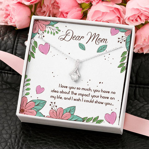 Alluring Beauty Solitaire Necklace for Mom | Custom Heart Design