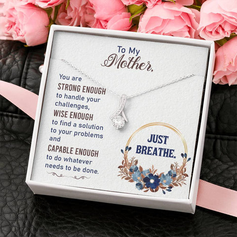 Alluring Beauty Solitaire Necklace for Mother | Custom Heart Design