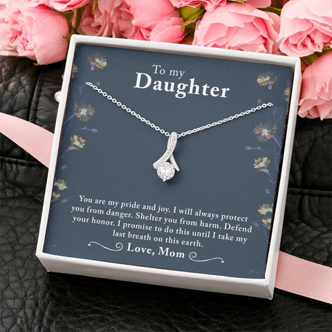 Alluring Beauty Solitaire Necklace for Daughter | Custom Heart Design