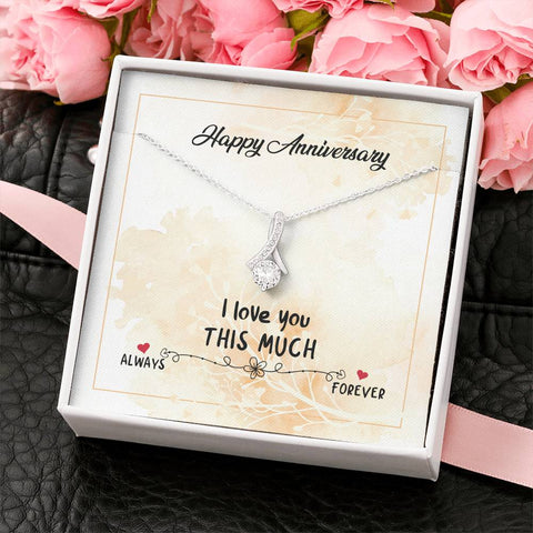 Alluring Beauty Solitaire Anniversary Necklace | Custom Heart Necklace