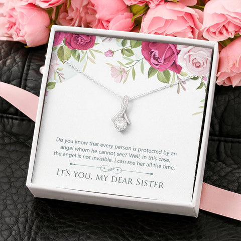 Alluring Beauty Solitaire Necklace for Sister | Custom Heart Design