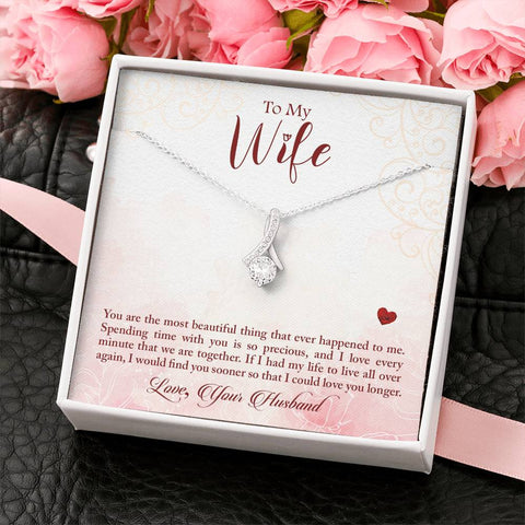 Alluring Beauty Solitaire Necklace for Wife | Custom Heart Design