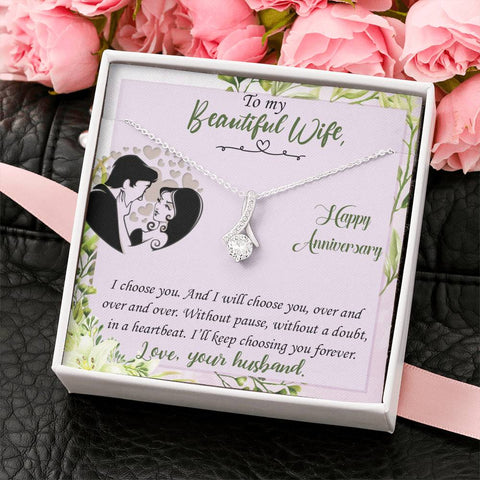 Alluring Beauty Solitaire Necklace for Anniversary | Custom Heart Design
