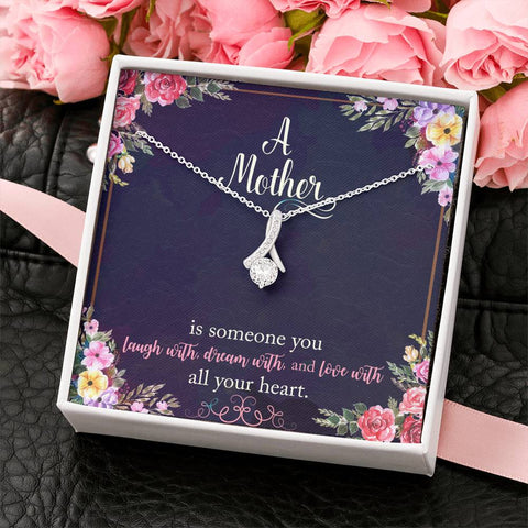 Alluring Beauty Solitaire Necklace for Mother | Custom Heart Design