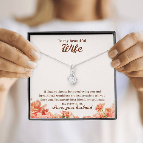 Alluring Beauty Solitaire Necklace for Wife | Custom Heart Design