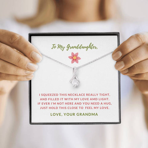 Alluring Beauty Solitaire Necklace for Granddaughter | Custom Heart Design