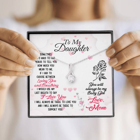 Alluring Beauty Solitaire Necklace for Daughter | Custom Heart Design
