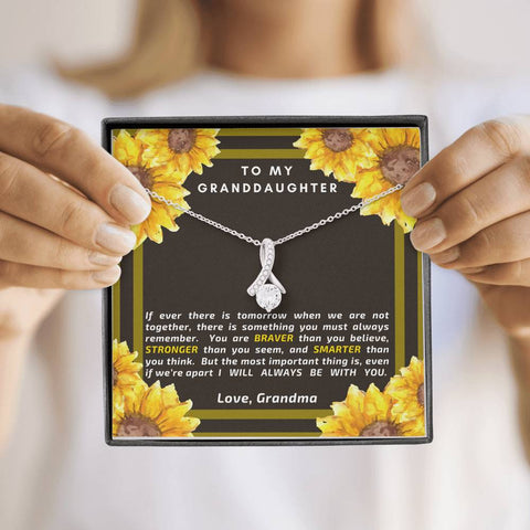 Alluring Beauty Solitaire Necklace for Granddaughter | Custom Heart Design