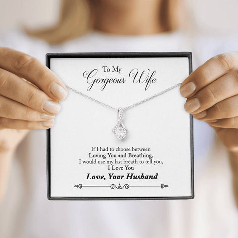 Alluring Beauty Solitaire Necklace for Wife | Custom Heart Design