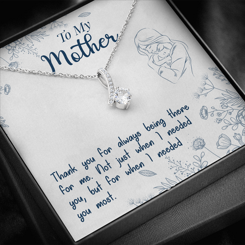 Alluring Beauty Solitaire Necklace for Mother | Custom Heart Design
