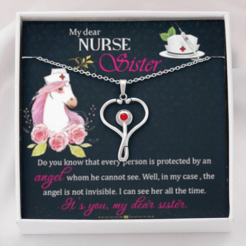 Nurse Sister, my angel - Custom Heart Design