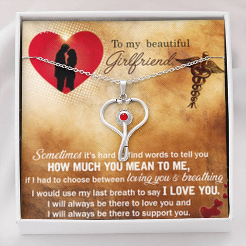 Nurse Girlfriend, I love you - Custom Heart Design