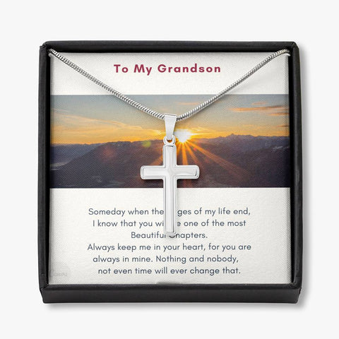 Grandson, Someday when I’m gone - Artisan Cross - Custom Heart Design