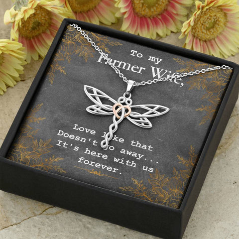 Dragonfly Necklace for Farmer Wife | Custom Heart Design