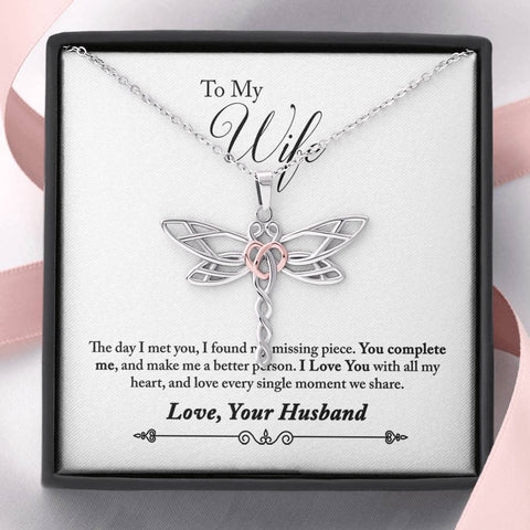 You complete me-Dragonfly - Custom Heart Design