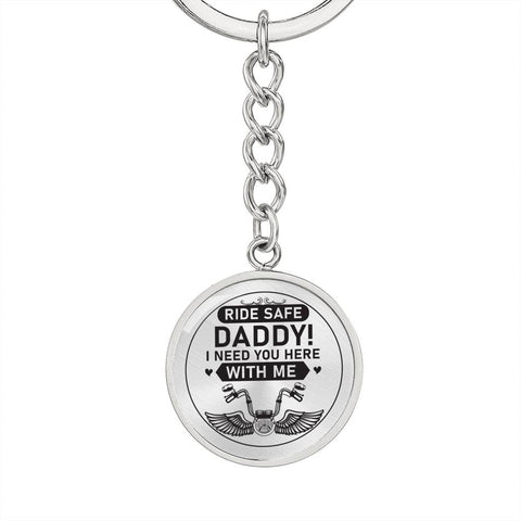 Motorcycle Dad-Keychain - Custom Heart Design
