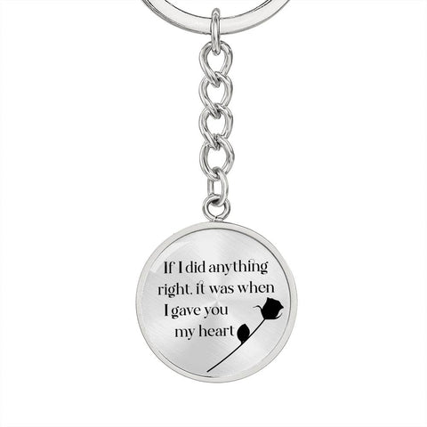 If I did anything right-Keychain - Custom Heart Design