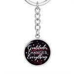 Gratitude changes everything-Keychain - Custom Heart Design