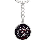 Gratitude changes everything-Keychain - Custom Heart Design