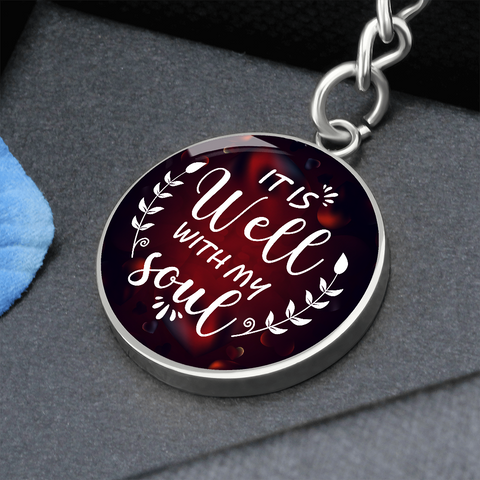 It is well with my soul-Keychain - Custom Heart Design