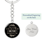 One year down, forever to go-Keychain - Custom Heart Design
