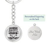 Motorcycle Dad-Keychain - Custom Heart Design