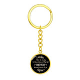 One year down, forever to go-Keychain - Custom Heart Design