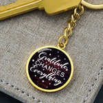 Gratitude changes everything-Keychain - Custom Heart Design
