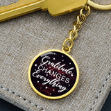 Gratitude changes everything-Keychain - Custom Heart Design