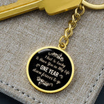 One year down, forever to go-Keychain - Custom Heart Design