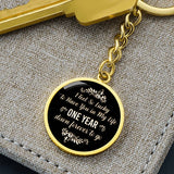 One year down, forever to go-Keychain - Custom Heart Design