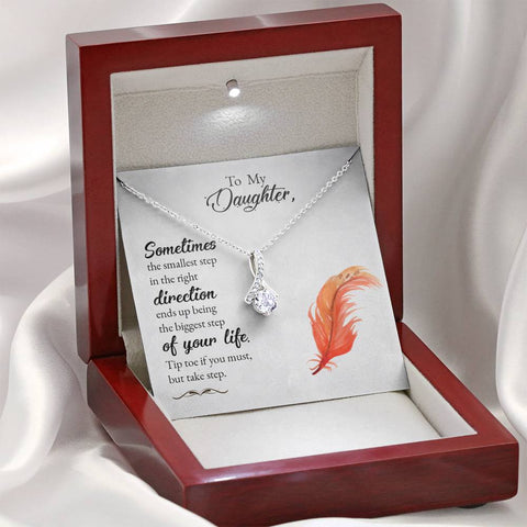 Alluring Beauty Solitaire Necklace for Daughter | Custom Heart Design