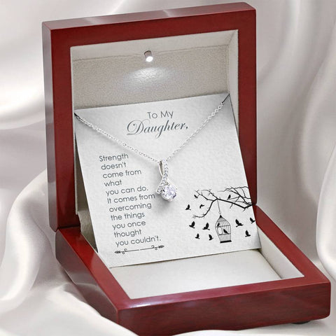 Alluring Beauty Solitaire Necklace for Daughter | Custom Heart Necklace