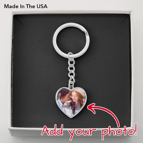 Photo Heart Keychain - Custom Heart Design