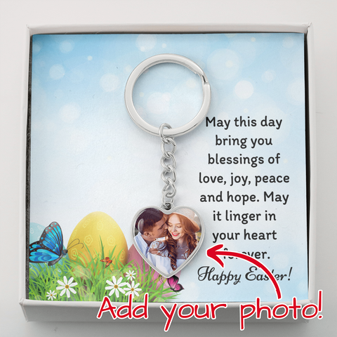 Easter Heart Keychain - Custom Heart Design