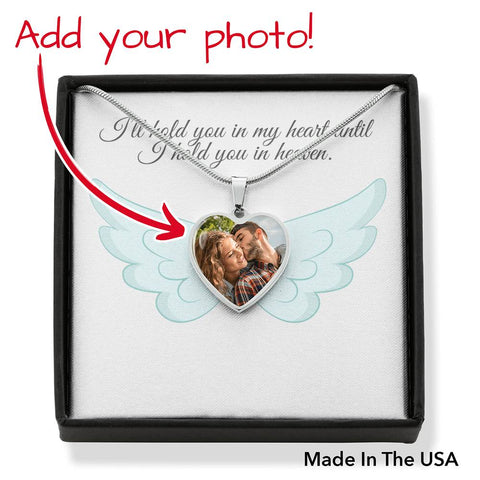 Resting Angel Photo Heart Necklace - Custom Heart Design