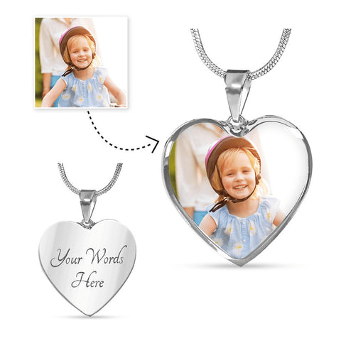 Photo Heart Necklace | Custom Heart Design